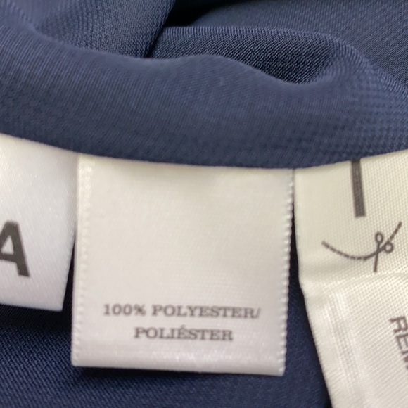 Ann Taylor Navy Fit & Flare Chiffon Dress - Picture 10 of 11